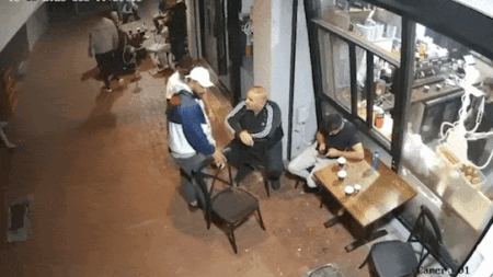 Footage shows moment a boy on bail allegedly stabbed a stranger in shopping centre Footage shows moment a boy on bail allegedly stabbed a stranger in shopping centre