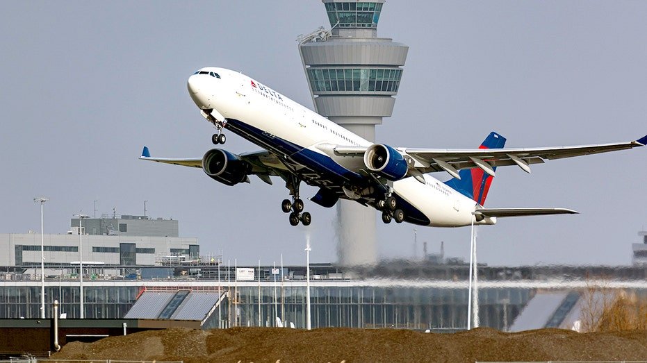 Delta plane takes off