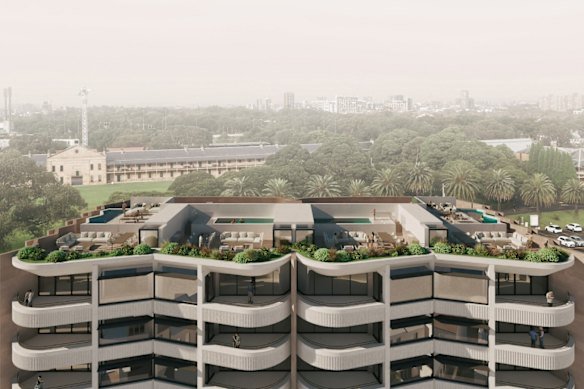 The upmarket, eight-storey block that Sydney developer Toohey Miller is proposing.