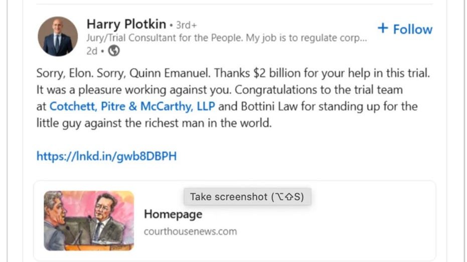 A LinkedIn post screenshot