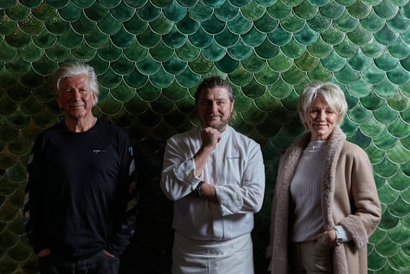 John Van Haandel, Scott Pickett and Lisa Van Haandel at Longrain.