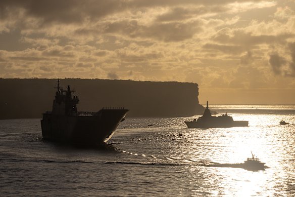 Ships from 19 countries enter Sydney Harbour for Saturday’s Kakadu Fleet Review, helping to mark 125 years of Australia Navy.