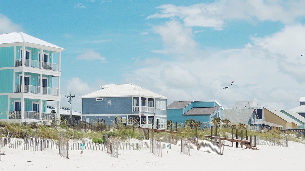 Homes along Gulf Shores, Alabama