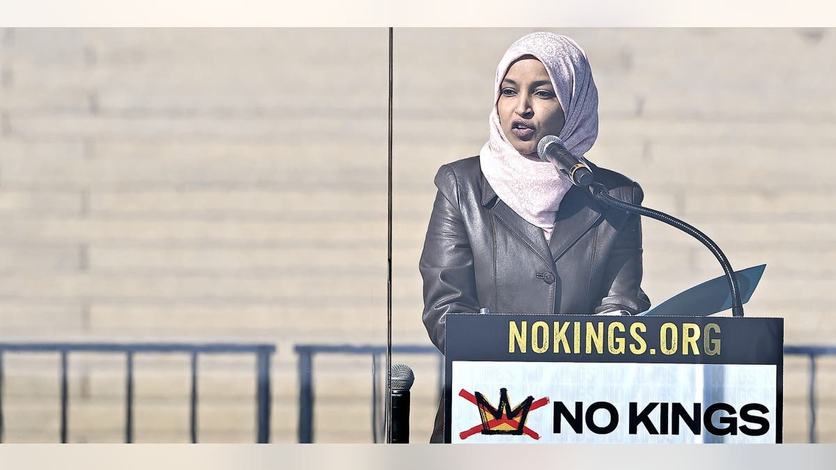 Rep. Ilhan Omar at a no kings protest