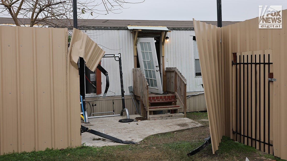 An exterior view of Shamsud-Din Jabbar’s home in Houston