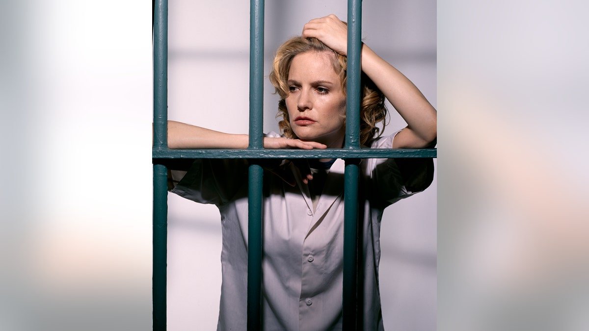 Jennifer Jason Leigh as Karla Faye Tucker in a TV movie.