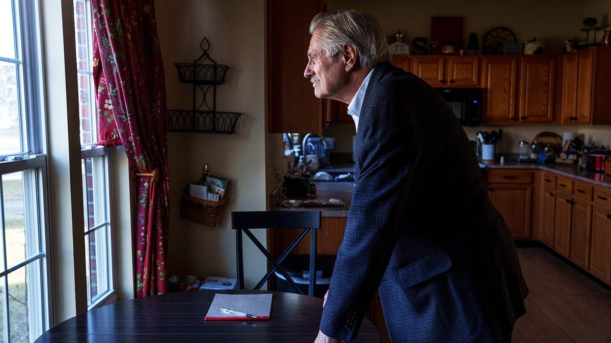 Larry Sells looking out the window while talking about the Sarah Jo Pender case.