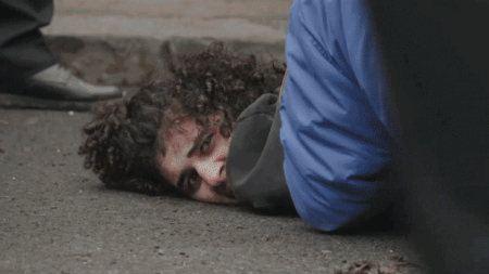 Dramatic video shows NYPD tackling man who threw ‘ignited device’ near NYC mayor’s home during protest clash