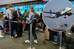 Frontier Airlines calls police to enforce  fee after passengers miss flight due to long TSA lines