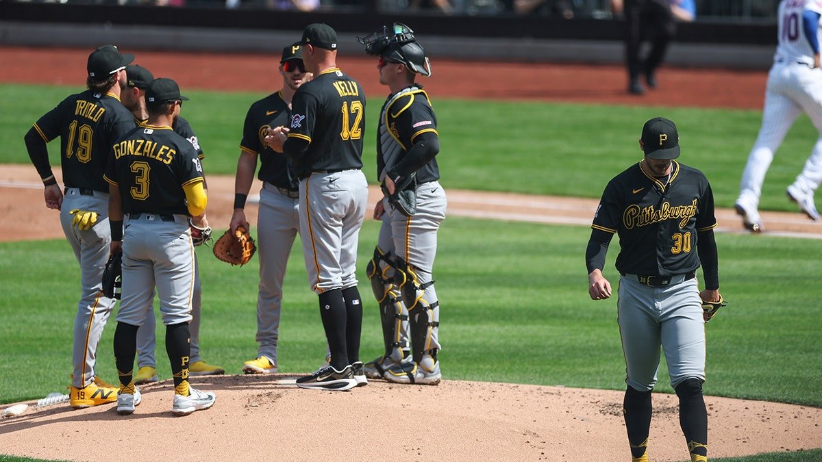 Paul Skenes walks off mound