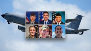 Pentagon identifies 6 US airmen killed in refueling tanker crash in Iraq after mid-air collision Pentagon identifies 6 US airmen killed in refueling tanker crash in Iraq after mid-air collision