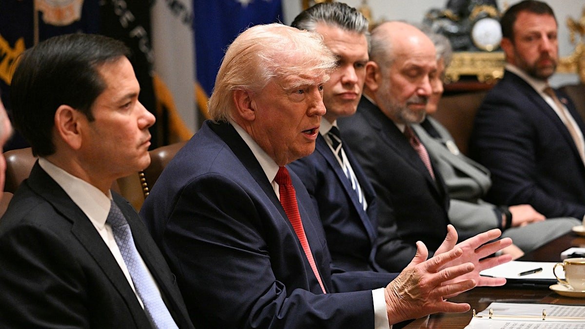 President Donald Trump speaks at the second cabinet meeting of 2026