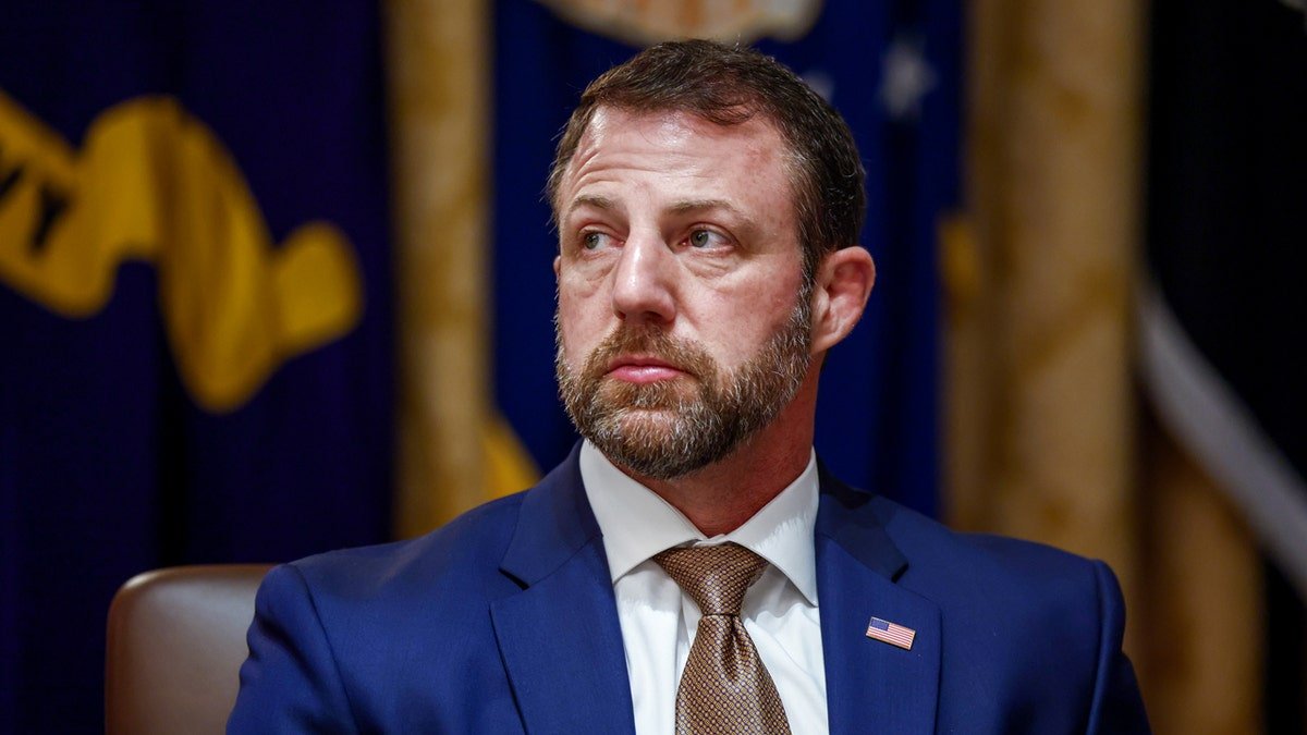 Markwayne Mullin during a cabinet meeting