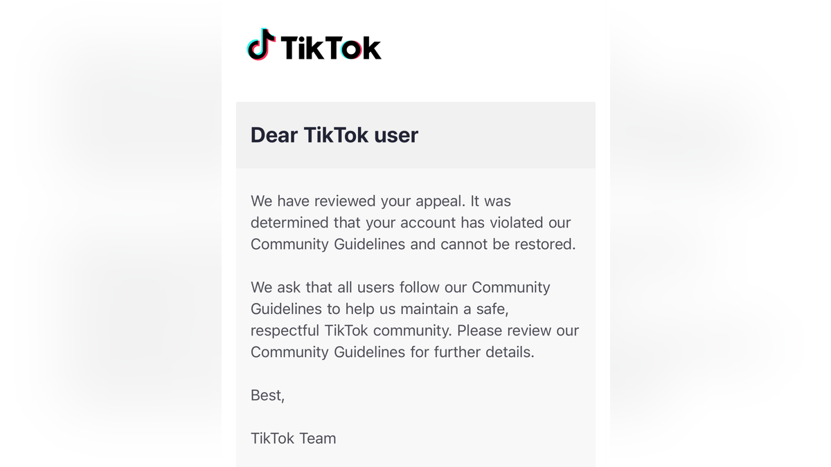 banned from TikTok