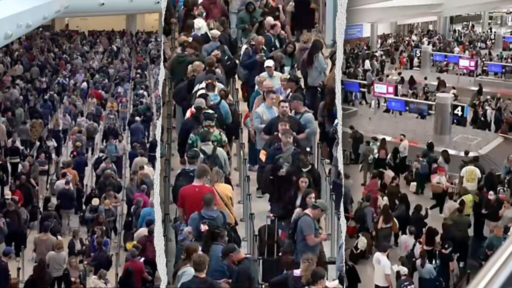 Frustrated passengers lash out at long TSA lines; GOP messages to ‘thank a Democrat’