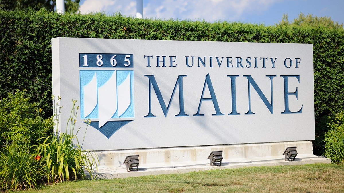 The University of Maine campus sign