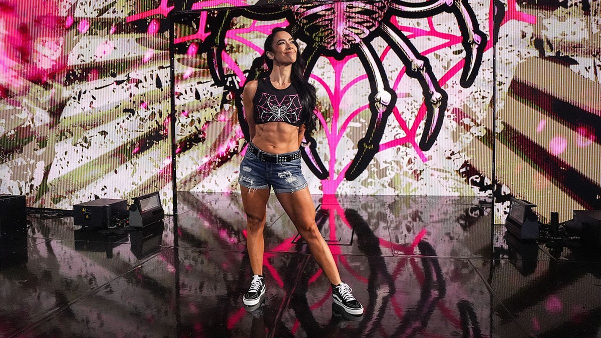 AJ Lee makes her entrance