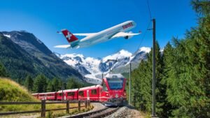 Which airlines offer combined rail tickets and how do they work?