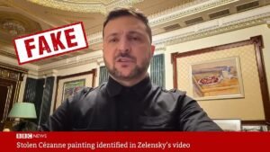 Does Zelenskyy have a stolen painting in his office?