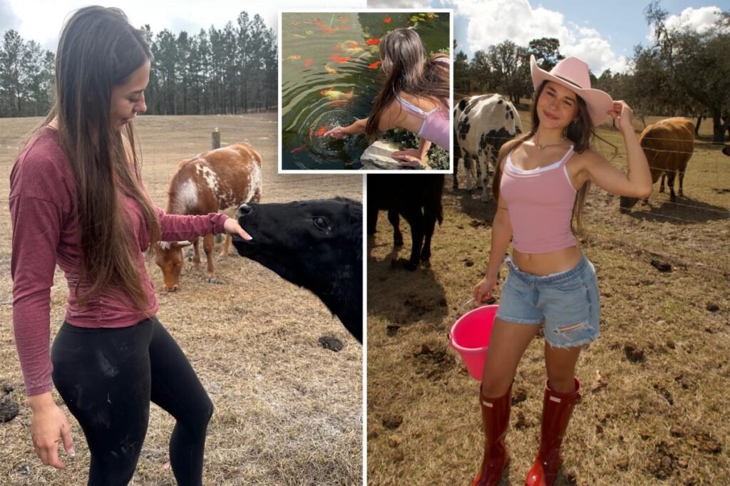 Exclusive | OnlyFans star Sophie Rain gets down and dirty on the farm — tending to her cows and goats Exclusive | OnlyFans star Sophie Rain gets down and dirty on the farm — tending to her cows and goats