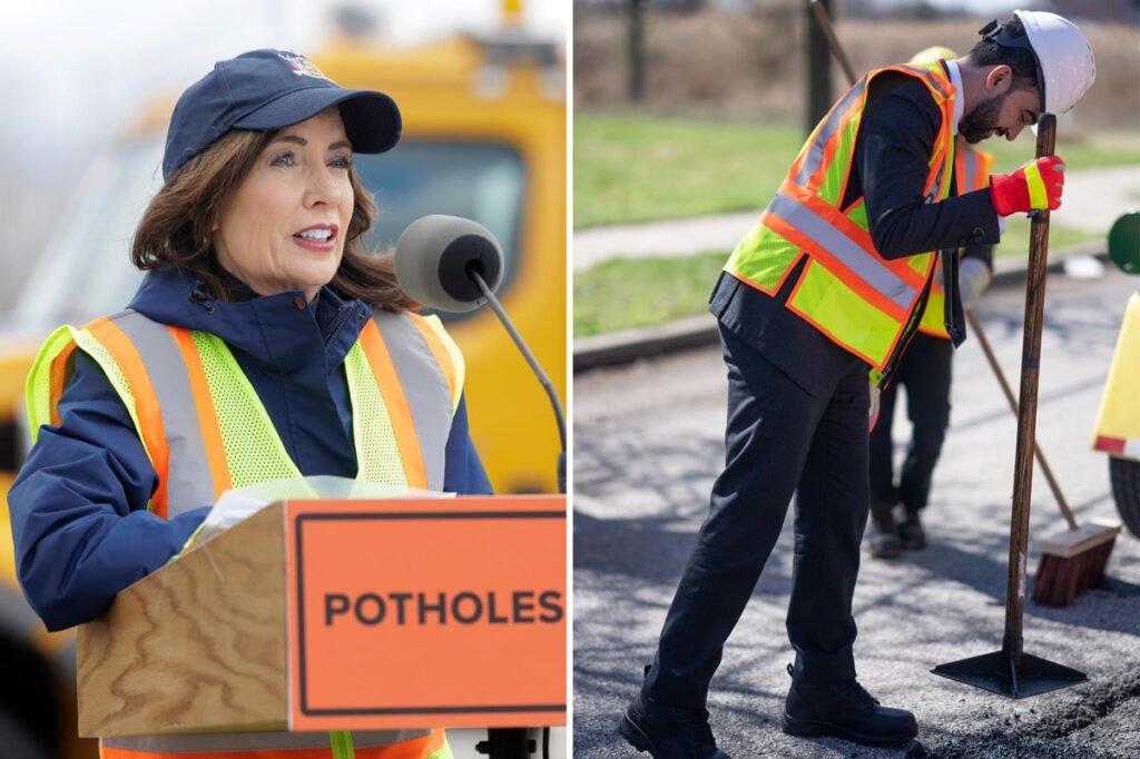 Mamdani, Hochul pat themselves on back for filling in potholes, drawing scorn: ‘Like taking credit for changing a lightbulb’