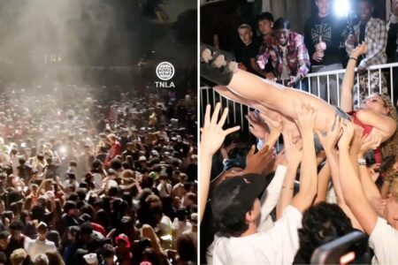 Insane ‘Project X’ style house party spirals out of control – as kids crowd surf and a goat is passed around