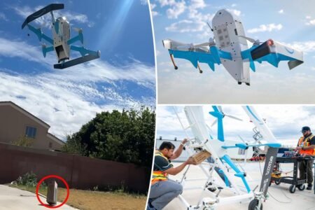 Amazon customers furious as delivery drones drop boxes from 10 feet in the air — damaging orders: ‘F–k outta here’