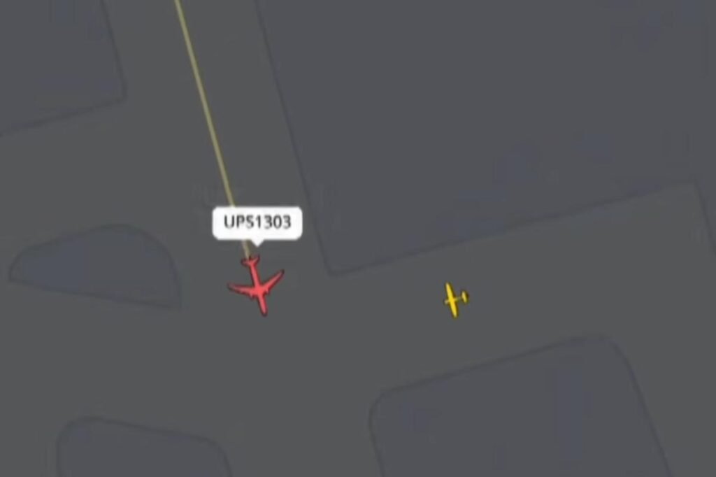 UPS jet has near miss with plane at same Kentucky airport where 14 were killed in crash as ATC shouts: ‘What are you doing?’