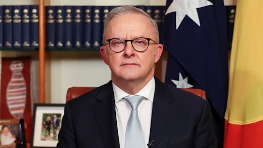 Prime Minister Anthony Albanese in his formal address to the nation about the ongoing fallout from the conflict in Iran.