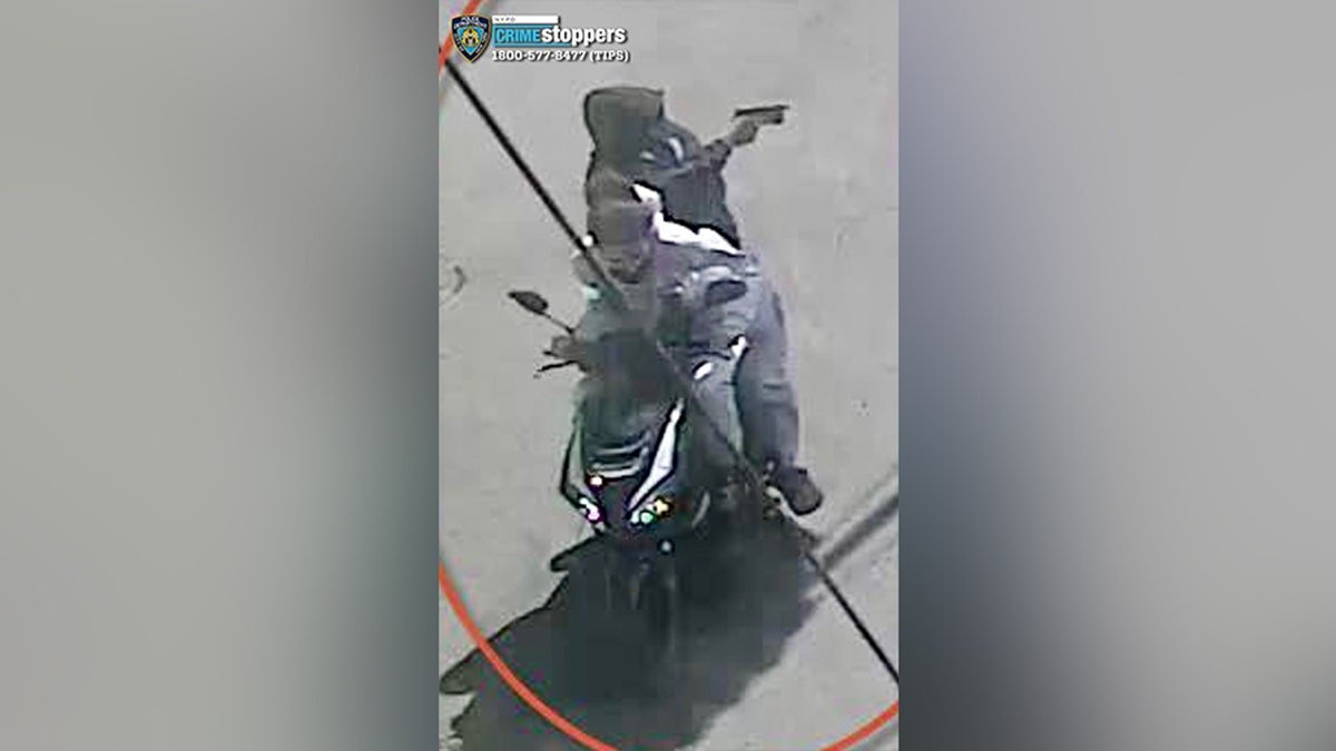 Two individuals on a moped approached the intersection of Moore Street and Humboldt Street in Brooklyn when the individual in the back fired a weapon multiple times, with a stray bullet striking a young girl on the sidewalk, according to police.