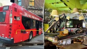 Three people hospitalized after city bus crashes into popular DC restaurant: officials Three people hospitalized after city bus crashes into popular DC restaurant: officials