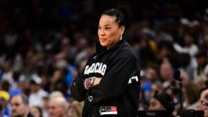 Dawn Staley gives classy answer after Geno Auriemma question following national title loss: ‘It’s UCLA’s day’