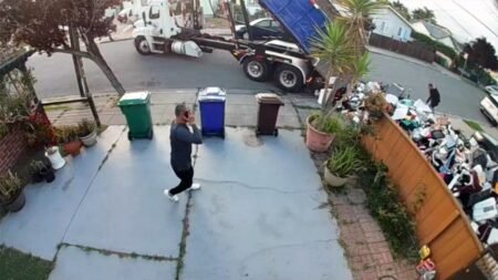 Fed-up dumpster company empties full load onto lawn of customer they say refused to pay bill Fed-up dumpster company empties full load onto lawn of customer they say refused to pay bill