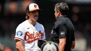 Orioles lose controversial challenge after Coby Mayo unintentionally triggers review