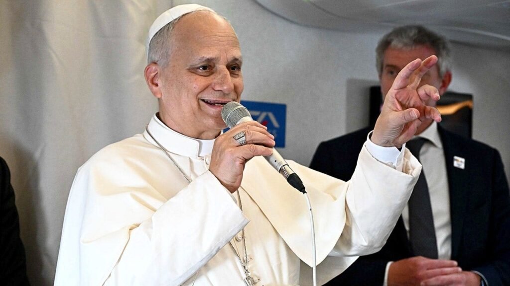 Pope Leo says remarks about world being ‘ravaged by a ​handful of tyrants’ were not aimed at Trump: report