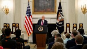 Trump warns US ‘won’t have much of an Olympic team anymore’ without new college sports regulations