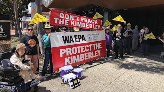 The protest at the EPA.