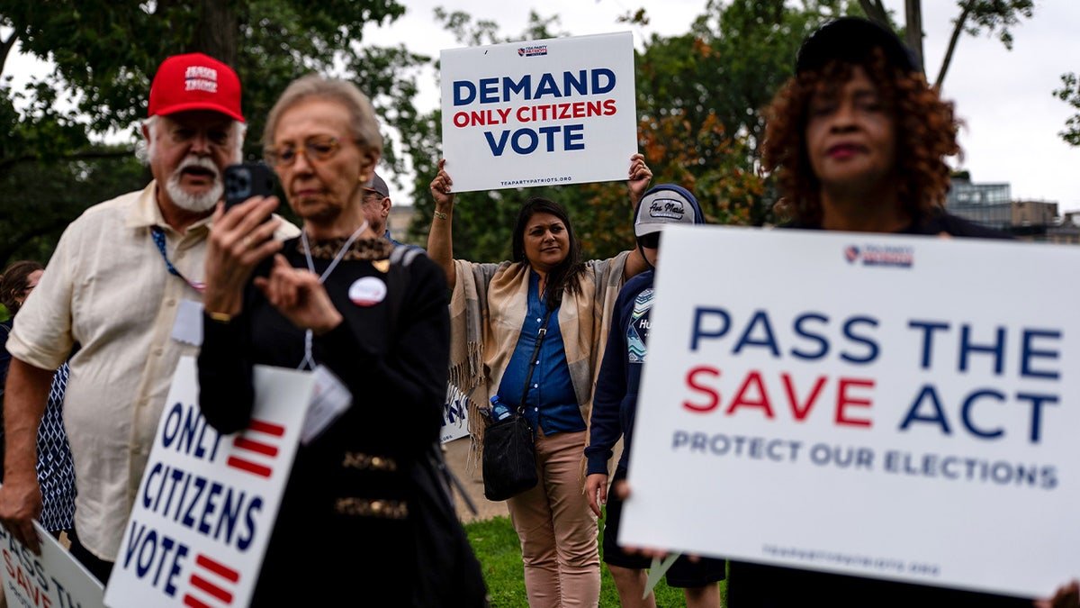 Sen. Mike Lee speaking at a rally outside the U.S. Capitol in Washington, D.C.