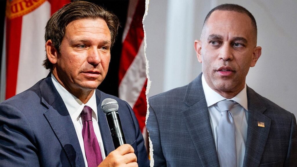 DeSantis taunts Jeffries with Florida invite — Dem leader responds with M warning shot