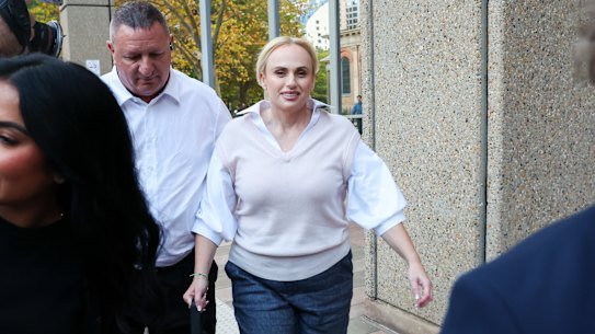 Wilson leaves the Federal Court after a day of evidence.