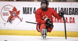 Canada faces off against the United States in para hockey development camp