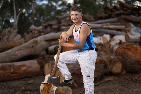 Kain says he’s trying to stay focused and control his nerves ahead of the “Wimbledon of woodchop”.