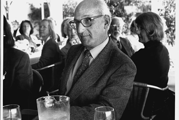 Australian author David Malouf at Jonah’s Restaurant for a literary lunch, in 1994.