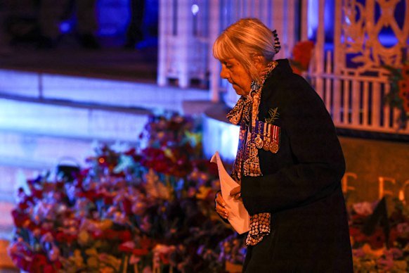 Di Ryder after finishing her speech.