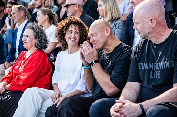 Michael Klim with his partner Michelle Owen.