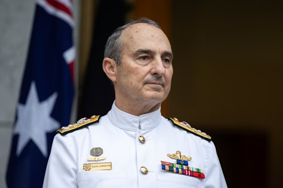 Admiral David Johnston, chief of the Australian Defence Force. 