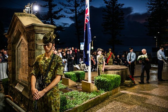 Last year’s Anzac Day dawn service at Dee Why Beach.