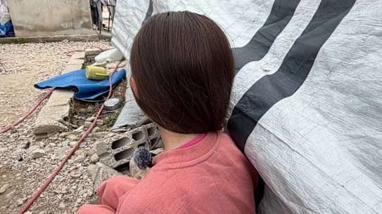 Aisiya, a nine-year-old Australian girl interned in al-Roj camp, Syria.