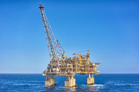 Wheatstone gas platform off the coast of Western Australia. 