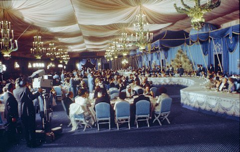 Guests of the Shah of Iran at the 1971 party at Persepolis to celebrate the 2500th anniversary of Persia.